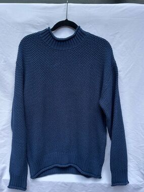 Karissa Me Navy Textured Rollneck Sweater Sz L **Excellent Condition**